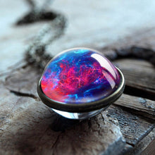 Load image into Gallery viewer, 2019 New Galaxy Double Sided Pendant Outer Space Necklace Universe Silver Jewelry Glass Pendant  Art Picture Handmade Necklaces