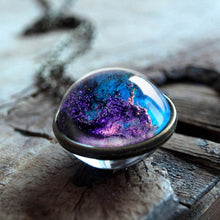 Load image into Gallery viewer, 2019 New Galaxy Double Sided Pendant Outer Space Necklace Universe Silver Jewelry Glass Pendant  Art Picture Handmade Necklaces