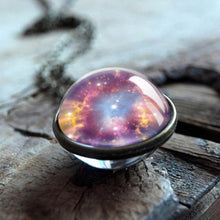 Load image into Gallery viewer, 2019 New Galaxy Double Sided Pendant Outer Space Necklace Universe Silver Jewelry Glass Pendant  Art Picture Handmade Necklaces