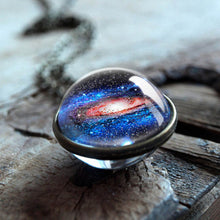 Load image into Gallery viewer, 2019 New Galaxy Double Sided Pendant Outer Space Necklace Universe Silver Jewelry Glass Pendant  Art Picture Handmade Necklaces