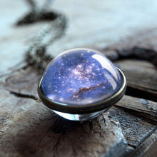 Load image into Gallery viewer, 2019 New Galaxy Double Sided Pendant Outer Space Necklace Universe Silver Jewelry Glass Pendant  Art Picture Handmade Necklaces