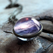 Load image into Gallery viewer, 2019 New Galaxy Double Sided Pendant Outer Space Necklace Universe Silver Jewelry Glass Pendant  Art Picture Handmade Necklaces