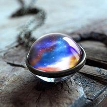 Load image into Gallery viewer, 2019 New Galaxy Double Sided Pendant Outer Space Necklace Universe Silver Jewelry Glass Pendant  Art Picture Handmade Necklaces