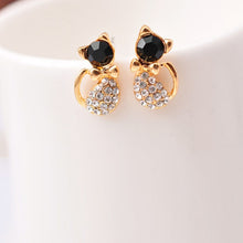 Load image into Gallery viewer, Hot Sale Cute Exquisite Simlated Pearl Crystal Stud Earring Butterfly Snowflake Star Triangle Crown Shape Earring Bijoux Brincos