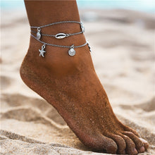 Load image into Gallery viewer, 2019 New Boho Turtle Pendant Anklets For Women Shell Anklet Bracelets On The Leg Bohemian Foot Ocean Jewelry Drop Shipping