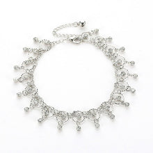 Load image into Gallery viewer, DreamBell Women Silver Golden Color Anklet Crystal Tassel Pendant Anklet Beach Foot Jewelry