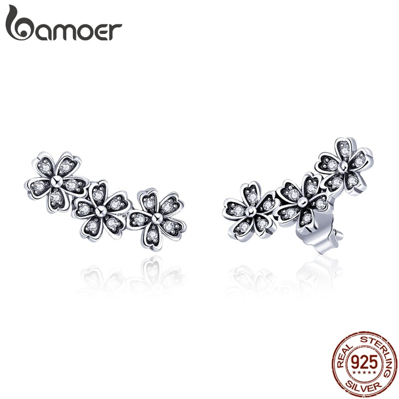 BAMOER 925 Sterling Silver Daisy Flower