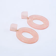 Load image into Gallery viewer, 2018 Fashion ZA Jewelry Acrylic Resin Oval Dangle Earrings For Women Geometry Big Circle Tortoiseshell Earrings Acetate Brincos