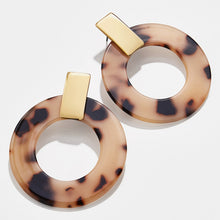 Load image into Gallery viewer, 2018 Fashion ZA Jewelry Acrylic Resin Oval Dangle Earrings For Women Geometry Big Circle Tortoiseshell Earrings Acetate Brincos