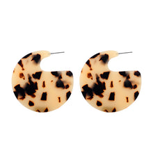 Load image into Gallery viewer, 2018 Fashion ZA Jewelry Acrylic Resin Oval Dangle Earrings For Women Geometry Big Circle Tortoiseshell Earrings Acetate Brincos