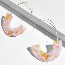 Load image into Gallery viewer, 2018 New Fashion Leopard Grain Multi-Color Big Hook Acrylic Earrings Special Design Semicircle Resin Drop Earring ZA Brincos
