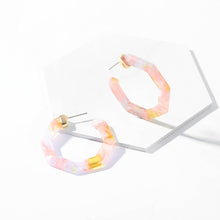 Load image into Gallery viewer, 2018 New Fashion Leopard Grain Multi-Color Big Hook Acrylic Earrings Special Design Semicircle Resin Drop Earring ZA Brincos