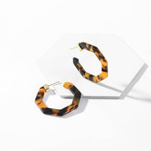 Load image into Gallery viewer, 2018 New Fashion Leopard Grain Multi-Color Big Hook Acrylic Earrings Special Design Semicircle Resin Drop Earring ZA Brincos