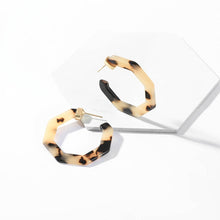 Load image into Gallery viewer, 2018 New Fashion Leopard Grain Multi-Color Big Hook Acrylic Earrings Special Design Semicircle Resin Drop Earring ZA Brincos