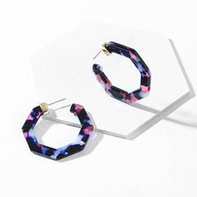 Load image into Gallery viewer, 2018 New Fashion Leopard Grain Multi-Color Big Hook Acrylic Earrings Special Design Semicircle Resin Drop Earring ZA Brincos