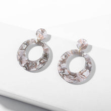 Load image into Gallery viewer, 2018 New Fashion Leopard Grain Multi-Color Big Hook Acrylic Earrings Special Design Semicircle Resin Drop Earring ZA Brincos