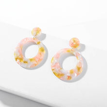 Load image into Gallery viewer, 2018 New Fashion Leopard Grain Multi-Color Big Hook Acrylic Earrings Special Design Semicircle Resin Drop Earring ZA Brincos