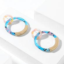 Load image into Gallery viewer, 2018 New Fashion Leopard Grain Multi-Color Big Hook Acrylic Earrings Special Design Semicircle Resin Drop Earring ZA Brincos