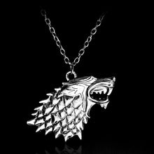 Load image into Gallery viewer, Game of Thrones necklace Stark family lion wolf dragon deer Lannister Targaryen Stark Baratheon Arryn Greyjoy family members
