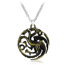 Load image into Gallery viewer, Game of Thrones necklace Stark family lion wolf dragon deer Lannister Targaryen Stark Baratheon Arryn Greyjoy family members