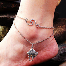 Load image into Gallery viewer, LE SKY Fashion Beach Jewelry Double Layer Love Heart Starfish Pendant Beads Anklet Foot Chain Ankle Bracelet Jewelry For Women