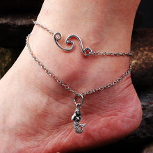 Load image into Gallery viewer, LE SKY Fashion Beach Jewelry Double Layer Love Heart Starfish Pendant Beads Anklet Foot Chain Ankle Bracelet Jewelry For Women