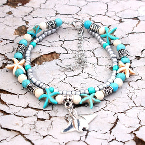 12 Models 1PC Anklet Bat-whale Reindeer Starfish Crystal Zhuhai Wave Bohemian 2018 New Arrival Adjustable Animal Allergy Free