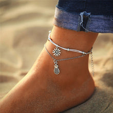 Load image into Gallery viewer, IF YOU Bohemia Sunflower Summer Beach Multilayer Anklets For Women BOHO Foot Chain Anklet Jewelry Bracelet On Leg 2019 New Trend
