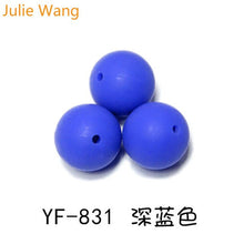 Load image into Gallery viewer, Julie Wang 20PCS 10/12/15mm Round Food Grade Silicone Beads For Necklace Pendant Bracelet Anklet Jewelry Making Accessory