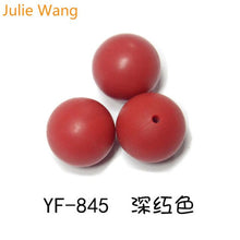 Load image into Gallery viewer, Julie Wang 20PCS 10/12/15mm Round Food Grade Silicone Beads For Necklace Pendant Bracelet Anklet Jewelry Making Accessory