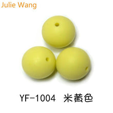 Load image into Gallery viewer, Julie Wang 20PCS 10/12/15mm Round Food Grade Silicone Beads For Necklace Pendant Bracelet Anklet Jewelry Making Accessory