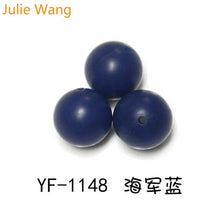 Load image into Gallery viewer, Julie Wang 20PCS 10/12/15mm Round Food Grade Silicone Beads For Necklace Pendant Bracelet Anklet Jewelry Making Accessory