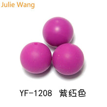 Load image into Gallery viewer, Julie Wang 20PCS 10/12/15mm Round Food Grade Silicone Beads For Necklace Pendant Bracelet Anklet Jewelry Making Accessory