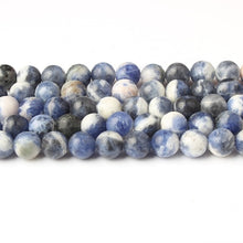 Load image into Gallery viewer, LanLi  Fashion Jewelry 4/6/8/10/12mm Blue-vein stone Round Loose Beads DIY men and women Bracelet Necklace  anklet Accessories