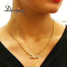 Load image into Gallery viewer, Duoying Crystal Pendant Necklace for Women Stone Chain Zirconia Necklaces Women Personalized Name Necklace NLK90