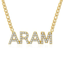 Load image into Gallery viewer, Duoying Crystal Pendant Necklace for Women Stone Chain Zirconia Necklaces Women Personalized Name Necklace NLK90