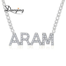 Load image into Gallery viewer, Duoying Crystal Pendant Necklace for Women Stone Chain Zirconia Necklaces Women Personalized Name Necklace NLK90